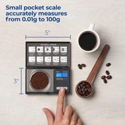 Eries Digital Pocket Weight Scale 100g X 0.01g, (Black), AWS-100-Black -Peugeot Shop 513t2b04KFL