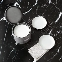 China Storage Container For Saucer And Appetizer Plates - 7" W X 5.5" H - Includes 12 Felt Dividers. Hard Shell And Stackable -Peugeot Shop 513vukF9WVL