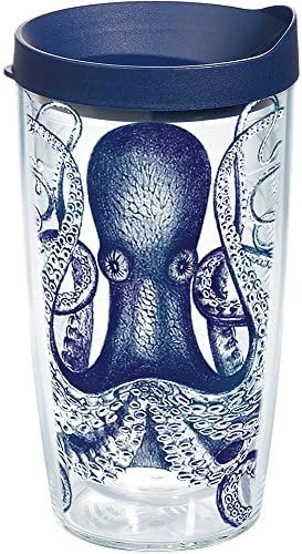 Tervis Plastic Octopus Tumbler With Wrap And Navy Lid 24oz, Clear 8 Tervis Plastic Octopus Tumbler With Wrap And Navy Lid 24oz, Clear - Image 8