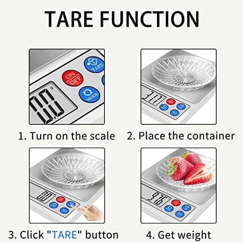 Digital Kitchen Scale, High-Precision Food Gram Scale 2000g X 0.1g Muti-Functional Pro Coffee Scale With Back-Lit LCD Display Tare PCS Function For Cooking Baking Jewelry 4 Digital Kitchen Scale, High-Precision Food Gram Scale 2000g X 0.1g Muti-Functional Pro Coffee Scale With Back-Lit LCD Display Tare PCS Function For Cooking Baking Jewelry - Image 4