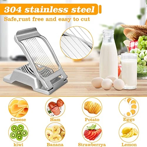 Egg Slicer,Egg Slicer For Hard Boiled Eggs Egg Cutter - Egg Slicer For Hard Boiled Eggs Heavy Duty Egg Cutter For Hard Boiled Eggs Boiled Egg Slicer Egg Chopper (Egg Slicer A) 2 Egg Slicer,Egg Slicer For Hard Boiled Eggs Egg Cutter - Egg Slicer For Hard Boiled Eggs Heavy Duty Egg Cutter For Hard Boiled Eggs Boiled Egg Slicer Egg Chopper (Egg Slicer A) - Image 2