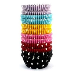 300 Count Mini Cupcake Liners Polka Dots Baking Paper Cups Rainbow -Peugeot Shop 514eey3F4wL