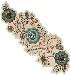 Otton Craft Scarlett Leaves Handmade Beaded Table Runner - Halloween Harvest Autumn Fall Thanksgiving Holiday Christmas Xmas Celebration Festive Party Tabletop Décor Tablerunner - 13x36 Red & Gold -Peugeot Shop 514ftI1o8UL. AC