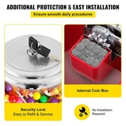 Mophorn Gumball Machine, 1-inch Candy Vending Machine, Commercial Gumball Vending Machine With Adjustable Candy Outlet Size, Metal Gumball Dispenser Machine For Home, Gaming Stores -Peugeot Shop 514ibZkfr0L