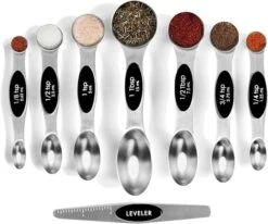 Magnetic Measuring Spoons Set Stainless Steel Sauce Spoons Fits In Spice Jars Set Of 8 Is Oil, Salt, Sauce And Vinegar Measuring Tool (Red) 14 Magnetic Measuring Spoons Set Stainless Steel Sauce Spoons Fits In Spice Jars Set Of 8 Is Oil, Salt, Sauce And Vinegar Measuring Tool (Red) -Peugeot Shop 514jIPh57GL. AC