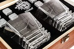 𝗕𝗘𝗦𝗧 𝗚𝗜𝗙𝗧: Whiskey Rocks Glasses Gift Set - Heavy Base Crystal Glass For Scotch Bourbon Drinker - Whisky Chilling Stones In Wooden Gift Box - Burbon Gift Set For Men Idea -Peugeot Shop 514qSsBKKYS
