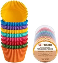 Fbera Jumbo Cupcake Liners Greaseproof Paper 200 Count - Food Grade Odorless Muffin Baking Cups Cupcake Wrappers For Wedding Birthday, Natural -Peugeot Shop 514u5aIZabL. AC