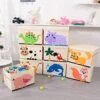 Foldable Storage Box Large Cartoon Oxford Cloth With Lid Foldable Storage Box Container Basket Cube Suitable For Home Bedroom Closet Office Nursery
