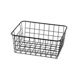 Sturdy Small Wire Storage Basket With Kitchen Food Pantry Papers Home Office Desk Shelf Bathroom Laundry Room Shelf Bedroom Bed Room