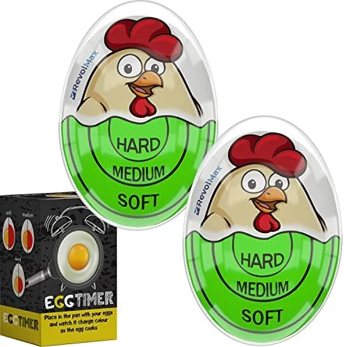 Kitchen Egg Timer That Changes Colors When Done, Hard Boiled Egg Timers, Perfect Egg Timer For Boiling Eggs, Perfect Egg Boiler Timer By RevolMax (2 Pack, Red) 12 Kitchen Egg Timer That Changes Colors When Done, Hard Boiled Egg Timers, Perfect Egg Timer For Boiling Eggs, Perfect Egg Boiler Timer By RevolMax (2 Pack, Red) - Image 12