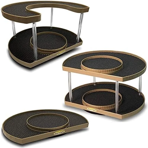 Spice Rack Organizer For Cabinet Lazy Susan Organizer Rotating Spice Holder Shelf With Double Spinners - Pantry Spice Racks For Cabinets So Spices Are Easy To Find Made In USA 12 Spice Rack Organizer For Cabinet Lazy Susan Organizer Rotating Spice Holder Shelf With Double Spinners - Pantry Spice Racks For Cabinets So Spices Are Easy To Find Made In USA - Image 12