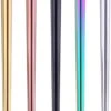 Metal Chopsticks 18/8 Stainless Steel Chopsticks Japanese Korean Chopsticks Dishwasher Safe Resistant To Acids And Alkalis Fadless Anti-slip Reusable Chop Sticks 5 Pairs Gift Set - Multicolor