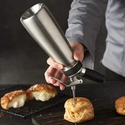 CURTA Professional Whipped Cream Dispenser, 18-8 Stainless Steel Food Grade Cream Whipper, Cream Maker With 3 Decorating Stainless Steel Nozzles, 500ml / 1 Pint Canister, N2O Chargers (Not Included) 15 CURTA Professional Whipped Cream Dispenser, 18-8 Stainless Steel Food Grade Cream Whipper, Cream Maker With 3 Decorating Stainless Steel Nozzles, 500ml / 1 Pint Canister, N2O Chargers (Not Included) -Peugeot Shop 515EpxkMdL. AC