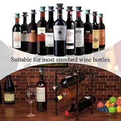 Wine Stoppers, Funny And Reusable Silicone Bottle Caps, Decorative Wine Sealer Preserver Accessory Set For Christmas Holiday, Pack Of 3 (Multicolored) -Peugeot Shop 515H6KBcauS