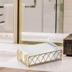 Elinnee Disposable Hand Towels For Bathroom, 200 Linen-Feel Decorative Paper Guest Towels, Soft And Absorbent Paper Napkin For Kitchen, Wedding, Party, Dinner, Or Event, White And Silver -Peugeot Shop 515Q2OpOQOL