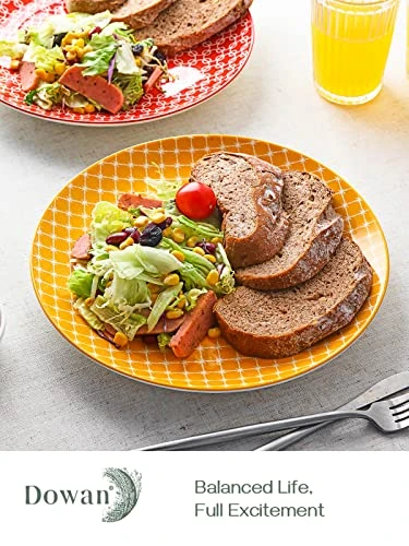 10" Colorful Dinner Plates - Set Of 6, Large Ceramic Plates For Salad, Pasta, Pancakes, Steak - Serving Plates For Party, Wedding, Easter, Restaurant, Picnic - Dishwasher & Microwave Safe 2 10" Colorful Dinner Plates - Set Of 6, Large Ceramic Plates For Salad, Pasta, Pancakes, Steak - Serving Plates For Party, Wedding, Easter, Restaurant, Picnic - Dishwasher & Microwave Safe - Image 2