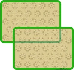 Macaron Silicone Baking Mat - Set Of 2 Non Stick Silicon Macaroon Baking Sheet Cookie Liner(BPA Free/Reusable/Half Sheet),Perfect Cooking Kit For Macarons,Pastry,Cake And Bread Making (Red) -Peugeot Shop 515cO86yOTL. AC