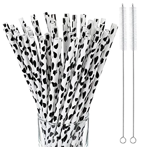 Animal Print Tall Straw Set Reusable Plastic Straws Cow Print Straws Black And White Tumbler Plastic Straw Fun Reusable Drinking Straws And 2 Cleaning Brushes For Birthday Party Supplies (26) 1 Animal Print Tall Straw Set Reusable Plastic Straws Cow Print Straws Black And White Tumbler Plastic Straw Fun Reusable Drinking Straws And 2 Cleaning Brushes For Birthday Party Supplies (26)