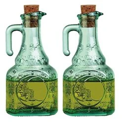 Bormioli Rocco Country Home Helios Glass Oil Cruet, Set Of 2