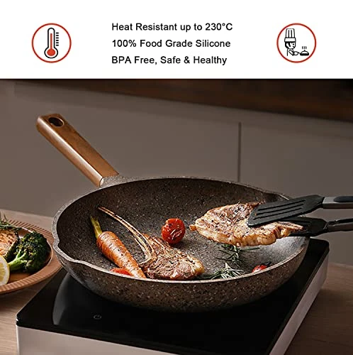 4 Pack Silicone Kitchen Cooking Tongs Set, Stainless Steel Nonstick Food Tong With BPA Free Silicone Tips For Serving Pasta Spaghetti Steak Pie Pizza Salad Vegetable Fruit Grilling BBQ Buffet 9" & 12" 2 4 Pack Silicone Kitchen Cooking Tongs Set, Stainless Steel Nonstick Food Tong With BPA Free Silicone Tips For Serving Pasta Spaghetti Steak Pie Pizza Salad Vegetable Fruit Grilling BBQ Buffet 9" & 12" - Image 2