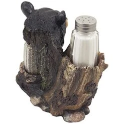 Black Bear Glass Salt And Pepper Shaker Set Sculpture Kitchen Decor In Rustic Lodge And Cabin Figurines By Home-n-Gifts -Peugeot Shop 5167bFbjv9L
