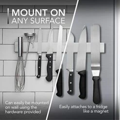 10 Inch Magnetic Knife Holder For Refrigerator, Magnetic Knife Holders For Fridge Or Kitchen Wall No Drilling, Magnet Strips For Knives & Metal Utensils, Tool Rack, Stainless Steel 12 10 Inch Magnetic Knife Holder For Refrigerator, Magnetic Knife Holders For Fridge Or Kitchen Wall No Drilling, Magnet Strips For Knives & Metal Utensils, Tool Rack, Stainless Steel -Peugeot Shop 516ACzmi3XL