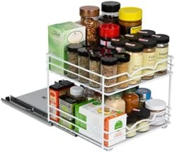 HOLDN’ STORAGE Spice Rack Organizer For Cabinet, Heavy Duty - Pull Out Spice Rack 5 Year Warranty- 6-1/2"Wx10-3/8 Dx8-7/8 H Requires A 6.9” Cabinet Opening -Peugeot Shop 516Nygiz2yL. AC