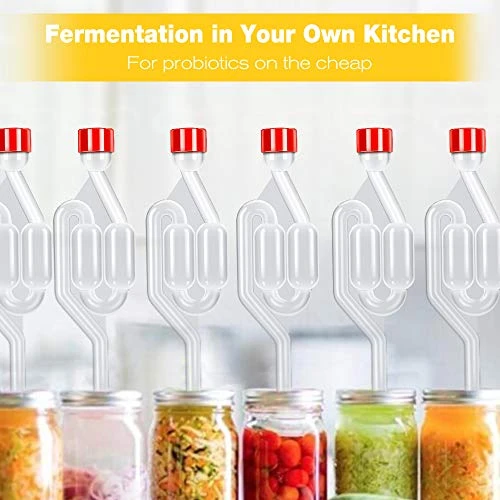 ONEBOM Fermentation Airlock 3 Pack, S Type Airlock Twin Bubble With Grommets For Wine Sauerkraut Making 7 ONEBOM Fermentation Airlock 3 Pack, S Type Airlock Twin Bubble With Grommets For Wine Sauerkraut Making - Image 7