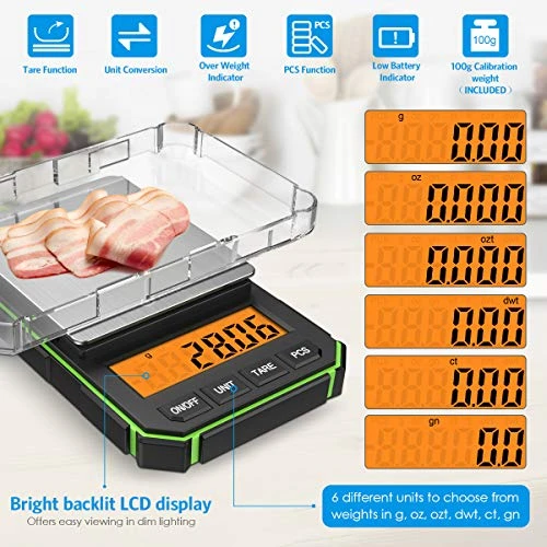 Mini Digital Weighing Scale, 300g By 0.01g, Multifunctional Kitchen Scale, Pocket Scale, Food Scale, Jewelry Scale, Kitchen Scale 300g (Battery Included) 2 Mini Digital Weighing Scale, 300g By 0.01g, Multifunctional Kitchen Scale, Pocket Scale, Food Scale, Jewelry Scale, Kitchen Scale 300g (Battery Included) - Image 2