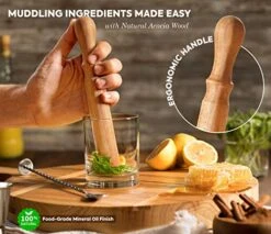 Ixology Bartender Kit With Wooden Stand - Great Housewarming Gift -12 Piece Bar Tools Set With Cocktail Kit Cards - Premium Bartending Kit For A Fun Bar Set - Stainless Steel Cocktail Shaker Set -Peugeot Shop 516ddA7HKEL