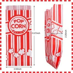 500 Pieces Paper Popcorn Bags, 1 Oz Popcorn Bags Individual Servings For Popcorn Machine Party, Pop Corn Bag Bulk