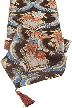 Multi-Size Colorful Stripe Fall Table Runners With Tassels LivebyCare Stripe Fabric For Table Decoration 13 X 80 Inches -Peugeot Shop 516h6Dzb4HL. AC 1