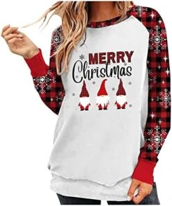 Womens 2022 Fall Fashion Tops Cute Crew Neck Sweatshirts Long Sleeve Christmas Print Plus Size Pullover Top Streetwear -Peugeot Shop 516hKfkv7EL. AC