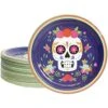 Ay Of The Dead Party Supplies Dia De Los Muertos Skull Plates (9 In, 80 Pack)
