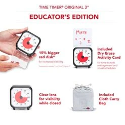 Ime Timer 3 Inch Visual Timer — 60 Minute Kids Desk Countdown Clock With Dry Erase Activity Card And Desktop App Access — For Kids Classroom, Homeschool Study Tool, Task Reminder, Home And Kitchen -Peugeot Shop 516oBEbWMLL