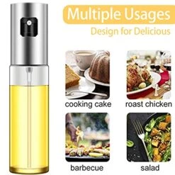 Oil Sprayer For Cooking, 100ml Oil Spray Bottle Versatile Glass For Cooking, Baking, Roasting, Grilling -Peugeot Shop 516zZr5wdjL