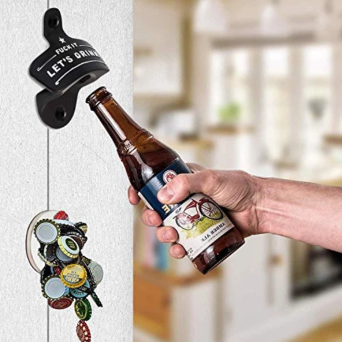Bottle Opener Wall Mounted, Christmas Funny Wall Mount Bottle Opener For Men Dad Beer Lovers,Novelty Birthday Fathers Day With Mounting Screws Wall Anchors(1 Pack) 3 Bottle Opener Wall Mounted, Christmas Funny Wall Mount Bottle Opener For Men Dad Beer Lovers,Novelty Birthday Fathers Day With Mounting Screws Wall Anchors(1 Pack) - Image 3