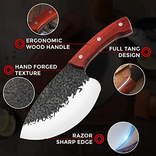 Aquatic Fish Knives Fish Fillet Knife Sharp Slaughter Fish Special Knife Seafood Professional Tool Fish Knife Kitchen Knife Hammered Forging Full Tang Carbon Steel Meat Cleaver 2 Aquatic Fish Knives Fish Fillet Knife Sharp Slaughter Fish Special Knife Seafood Professional Tool Fish Knife Kitchen Knife Hammered Forging Full Tang Carbon Steel Meat Cleaver - Image 2