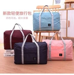 NA Travel Lightweight Folding Bag Portable And Versatile Ultra-Light Storage Capacity Coverable Handle Luggage Buggy Bag