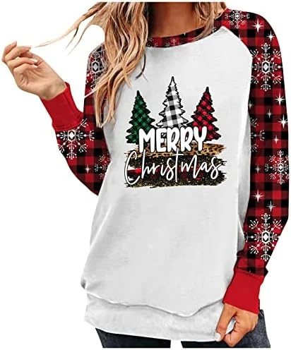 Crewneck Sweatshirts For Women Cute Plus Size Christmas Print Long Sleeve Sweatshirts Crew Neck Pullover Top Fall 7 Crewneck Sweatshirts For Women Cute Plus Size Christmas Print Long Sleeve Sweatshirts Crew Neck Pullover Top Fall - Image 7