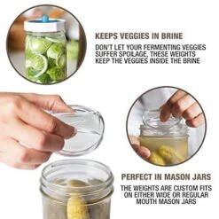 Pickle Pebble Glass Fermenting Weights - Pickling Fermentation Weight Set – Wide/Small Mouth Combo 13 Pickle Pebble Glass Fermenting Weights - Pickling Fermentation Weight Set – Wide/Small Mouth Combo -Peugeot Shop 517ImnWXjFL