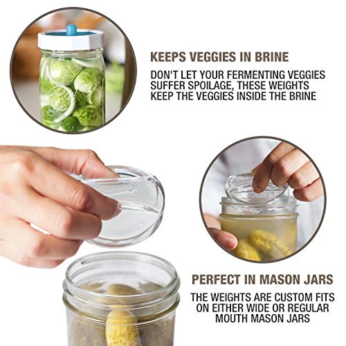 Pickle Pebble Glass Fermenting Weights - Pickling Fermentation Weight Set – Wide/Small Mouth Combo 3 Pickle Pebble Glass Fermenting Weights - Pickling Fermentation Weight Set – Wide/Small Mouth Combo - Image 3