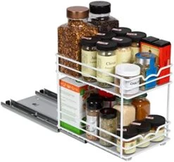 HOLDN’ STORAGE Spice Rack Organizer For Cabinet, Heavy Duty - Pull Out Spice Rack 5 Year Warranty- 6-1/2"Wx10-3/8 Dx8-7/8 H Requires A 6.9” Cabinet Opening -Peugeot Shop 517JGc9vHhL. AC