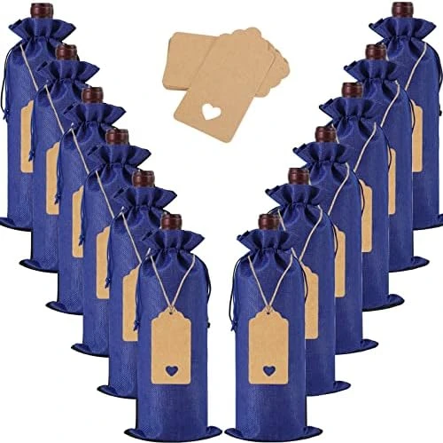 Burlap Wine Bags With Drawstrings, Wine Gift Bags - Reusable Bottle Bags Perfect For Travel, Wedding, Birthday, Housewarming And Dinner Party(Red) 7 Burlap Wine Bags With Drawstrings, Wine Gift Bags - Reusable Bottle Bags Perfect For Travel, Wedding, Birthday, Housewarming And Dinner Party(Red) - Image 7