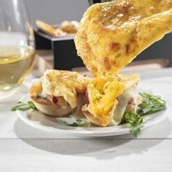 Heese Raclette W Foldable Handle- Candlelight Cheese Melter Pan W Spatula And 3 Tea Light Candles - Melts In Under 4 Minutes, Small Portable, Great For Dinner Parties, Appetizers, Housewarming Gift -Peugeot Shop 517PicyUAEL