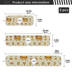 Kcldeci 2 Pack Faucet Mat Splash Guard For Kitchen Sink,Cute Giraffe Cartoon 30x5 Inch Faucet Handle Drip Catcher Tray Absorbent Mat Fast Dry Mat For Kitchen, Bathroom -Peugeot Shop 517UqM4htcL