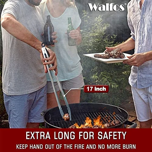 17 Inch Extra Long Grill Tongs, Ultimate Stainless Steel BBQ Tongs For Grilling, Cooking, BBQ/Barbecue, Buffet And Turning Food 1 17 Inch Extra Long Grill Tongs, Ultimate Stainless Steel BBQ Tongs For Grilling, Cooking, BBQ/Barbecue, Buffet And Turning Food