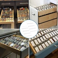Jadehom Spice Drawer Organizer, 4Tier Clear Acrylic Expandable From 13" To 26" Seasoning Jars Drawer Insert, Kitchen Drawer Spice Rack Tray For Cabinet/Countertop