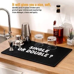 Black Bar Mat For Home Bar Man Cave Decorations - 17.5'' X 11.8'' Heavy Duty Rubber Bar Service Spill Mat, Drip Mat For Countertop - Great Gift For Dad Son Husband Father’s Day 7 Black Bar Mat For Home Bar Man Cave Decorations - 17.5'' X 11.8'' Heavy Duty Rubber Bar Service Spill Mat, Drip Mat For Countertop - Great Gift For Dad Son Husband Father’s Day -Peugeot Shop 517Xz7JDP3S