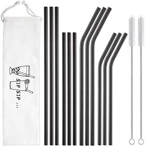 Iware 12-Pack Reusable Stainless Steel Metal Straws With Case - Long Drinking Straws For 30 Oz And 20 Oz Tumblers Yeti Dishwasher Safe - 2 Cleaning Brushes Included 7 Iware 12-Pack Reusable Stainless Steel Metal Straws With Case - Long Drinking Straws For 30 Oz And 20 Oz Tumblers Yeti Dishwasher Safe - 2 Cleaning Brushes Included - Image 7
